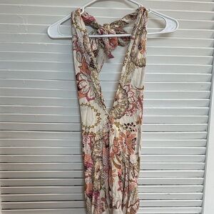 Floral Halter Neck Onesie Top